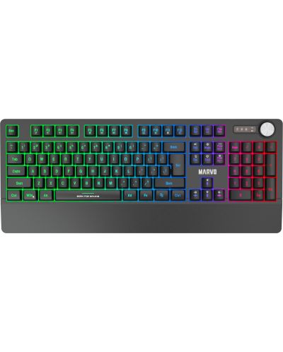 Tastatura de gaming Marvo - K660, RGB, negra - 1