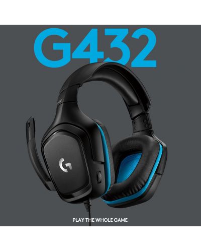 Casti gaming Logitech G432 - 7.1 Surround, negre - 2