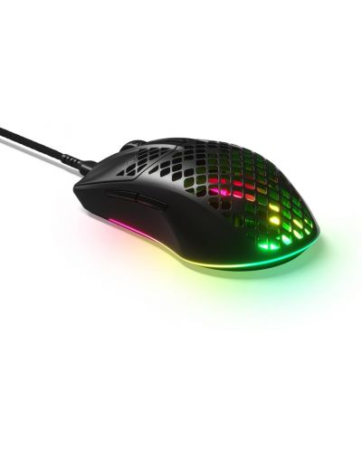 Mouse gaming SteelSeries - Aerox 3 (2022), optic, negru - 3