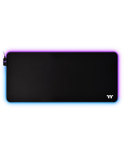 Mouse pad gaming Thermaltake - Level 20 RGB Extended, XXL, moale, negru - 1