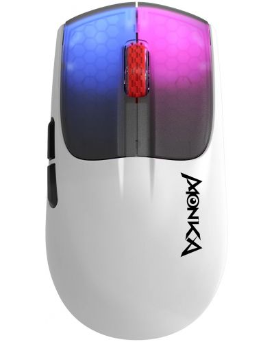 Mouse gaming Marvo - Monka Vero G966W, optic, wireless, alb - 1