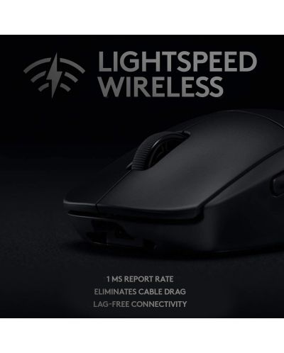 Mouse gaming Logitech - G Pro, optic, 16K DPI, wireless, negru - 5