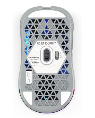Mouse de gaming Endorfy - GEM Plus, optic, fără fir, Onyx White - 7