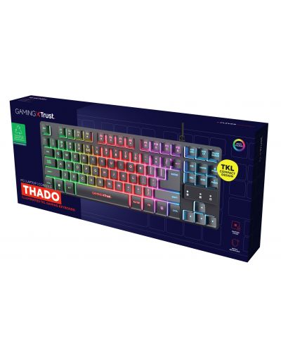 Tastatură gaming Trust - GXT 833 Thado, RGB, neagră - 5