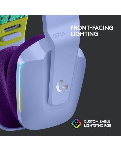 Casti gaming Logitech - G733, wireless, violet - 5