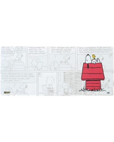 Mouse pad gaming Grupo Erik - Snoopy, XL, moale, alb - 3