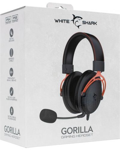 Căști de gaming  White Shark - GORILLA, negru/roșu - 7