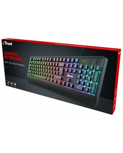 Tastatura gaming Trust - Ziva, LED Illuminated, neagra - 5