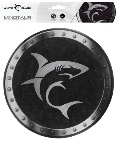 Mouse pad pentru gaming White Shark - MINOTAUR, S, moale, negru/gri - 3