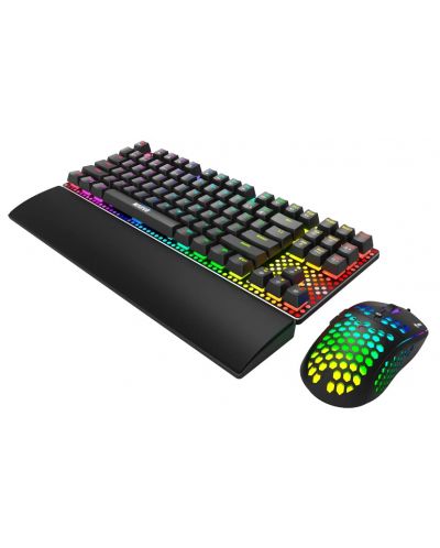 Set de gaming Marvo - CM373 2-in-1, Blue Switches, negru - 2