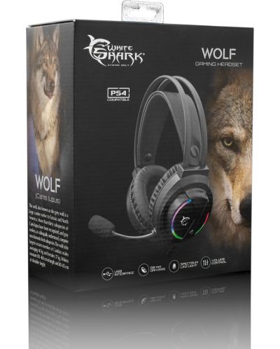 Căști de gaming  White Shark - WOLF, negru - 4