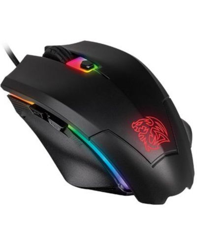 Kit gaming Thermaltake - mouse Talon Elite RGB, optică, mouse pad, negru - 3