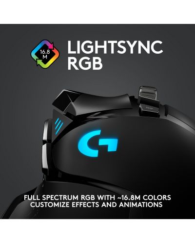 Mouse gaming Logitech - G502 LightSpeed, wireless, negru - 8