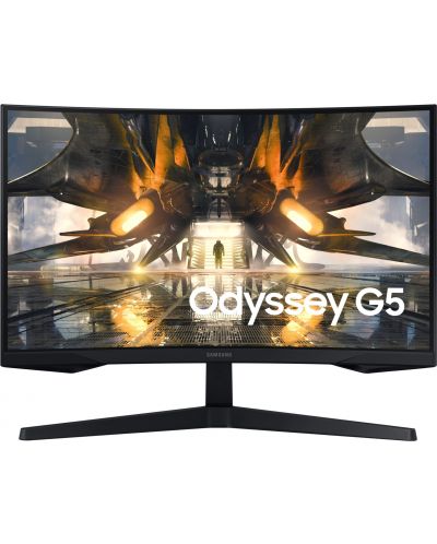 Monitor de jocuri Samsung - Odyssey G55A, 27'', 165Hz, 1ms, FreeSync, Curved - 1