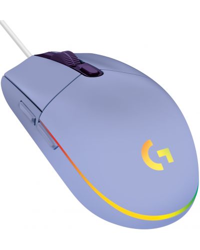 Mouse gaming Logitech - G102 Lightsync, Lilac - 1
