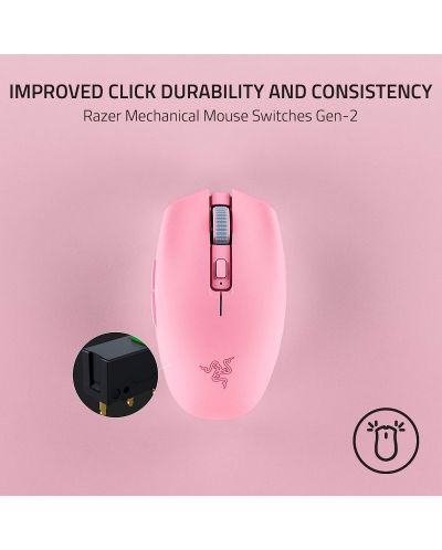 Mouse de gaming Razer - Orochi V2, optic, wireless, roz - 5
