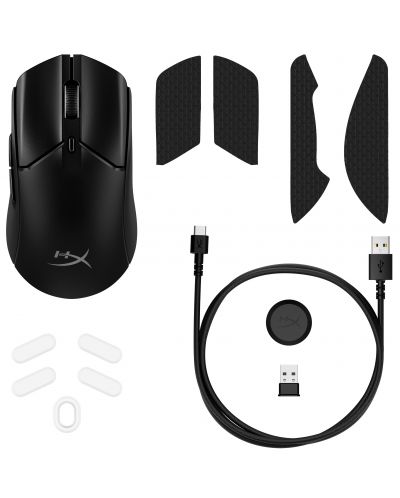 Mouse de gaming HyperX - Pulsefire Haste 2, optic, wireless, negru - 8