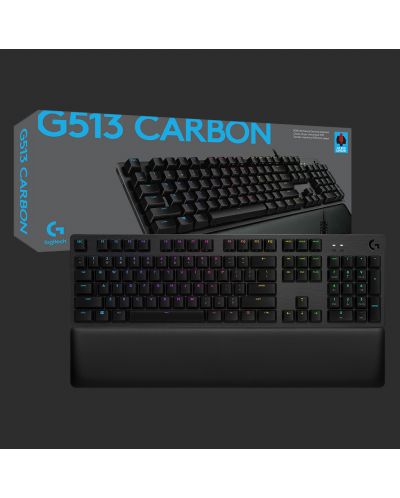 Tastatura gaming  Logitech - G513 Carbon, GX Brown, neagra - 9