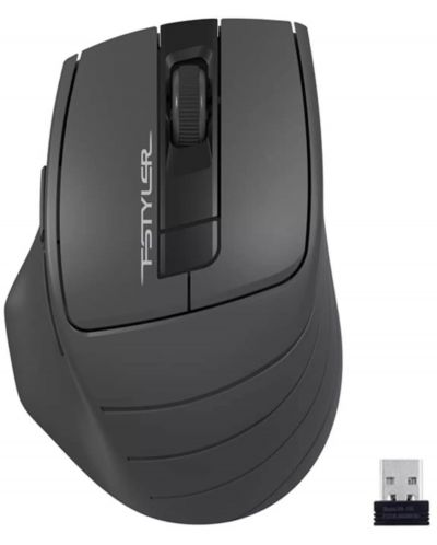 Mouse gaming A4tech - Fstyler FG30S, optic, wireless, negru/gri - 1