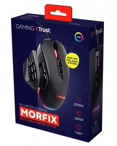 Mouse gaming Trust - GXT 970 Morfix, optic, 10 000 DPI, negru - 3