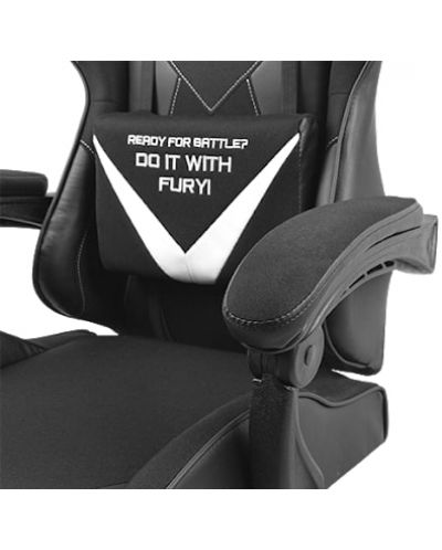 Scaun gaming Fury - Avenger L, negru/alb - 6