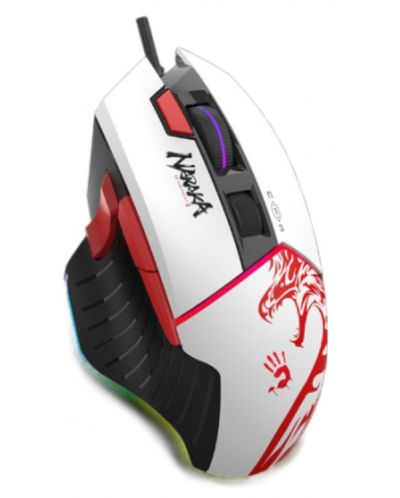 Mouse de gaming A4Tech Bloody - W95 MAX, optic, alb/roșu - 2