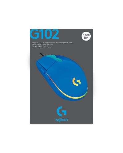 Mouse gaming  Logitech - G102 Lightsync, albastru - 11