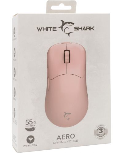 Mouse gaming  White Shark - AERO, optic, wireless, roz - 7