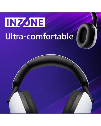 Casti de gaming Sony - Inzone H9, PS5, wireless, albe - 5