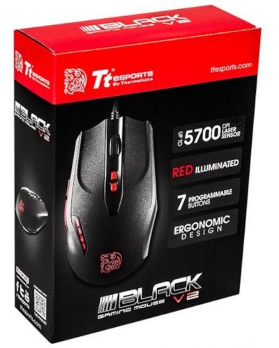 Mouse gaming Thermaltake - Black V2, laser, negru - 6