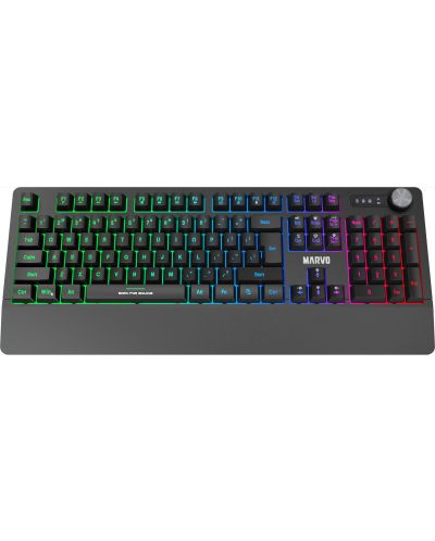 Tastatura de gaming Marvo - K660, RGB, negra - 5