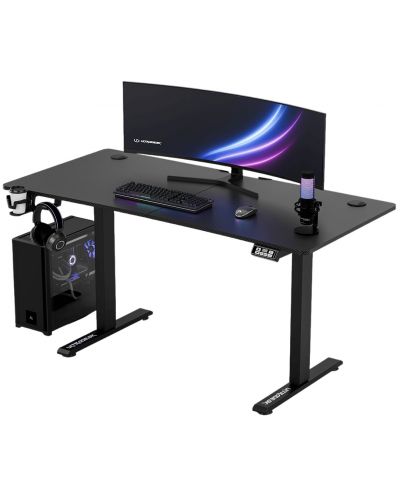 Birou de gaming Ultradesk - Level V2 Blank, 72-117 cm, negru