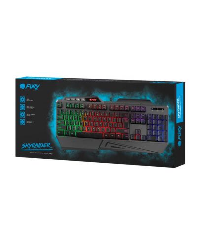 Tastatura gaming Fury - Skyraider, RGB, neagra - 6