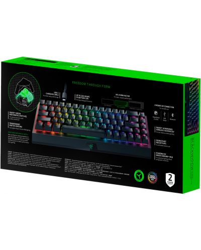 Tastatura gaming Razer - BlackWidow V3 Mini HyperSpeed/Green, neagra - 7