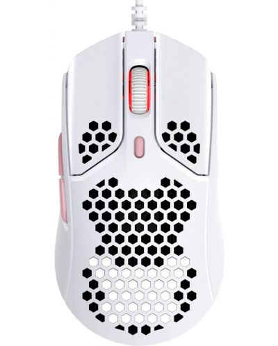 Mouse gaming  HyperX - Pulsefire Haste, optic, alb/roz  - 1