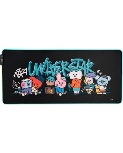 Mouse pad gaming Grupo Erik - BT21, XXL, moale, negru - 3