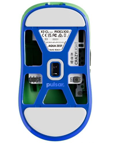 MILINBABY Mouse gaming Pulsar - X2 CrazyLight Mini, optic, wireless, Aqua