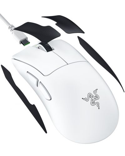 Mouse gaming Razer - DeathAdder V4 Pro, optic, wireless, alb