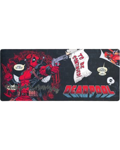 Mouse pad gaming Grupo Erik - Deadpool Marvel, XL, moale, negru - 3