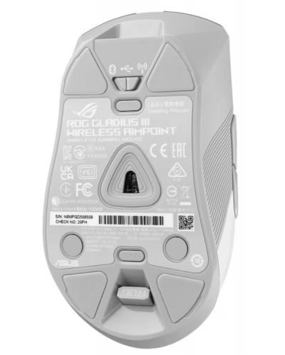 Mouse de gaming ASUS - ROG Gladius III, optic, wireless, alb - 6