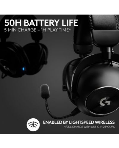 Căști gaming Logitech - Pro X 2 Lightspeed, wireless, negre | Ozone.ro