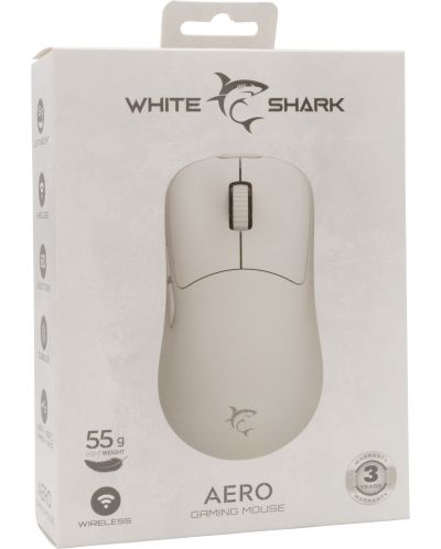 Mouse gaming  White Shark - AERO, optic, wireless, alb - 7