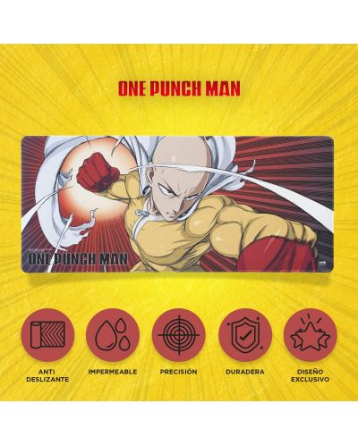 Mouse pad gaming Grupo Erik - One Punch Man Saitama, XL, moale, multicolor - 8