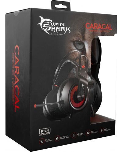 Căști de gaming  White Shark - CARACAL, negru  - 7