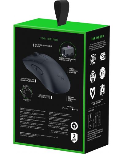 Mouse de gaming Razer - DeathAdder V3 Pro, optic, wireless, negru - 10