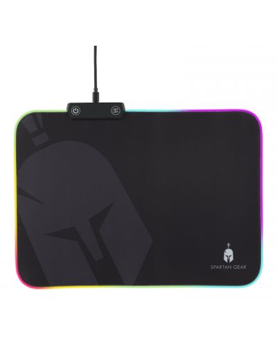 Mouse pad de gaming Spartan Gear - Ares RGB, S, Negru - 1