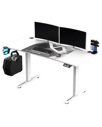 Birou pentru gaming Ultradesk - Level V2, alb - 5