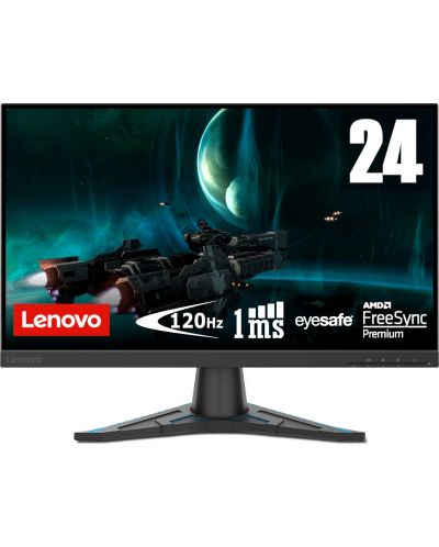 Monitor gaming Lenovo - G24e-20, 23.8'', 100Hz, 1 ms, FreeSync, черен - 1