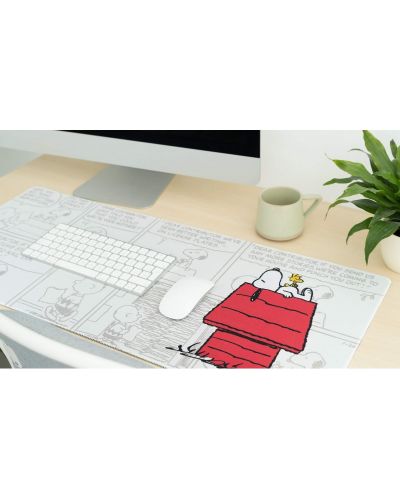 Mouse pad gaming Grupo Erik - Snoopy, XL, moale, alb - 9