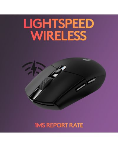 Mouse gaming Logitech - G305 Lightspeed, optic, negru - 4